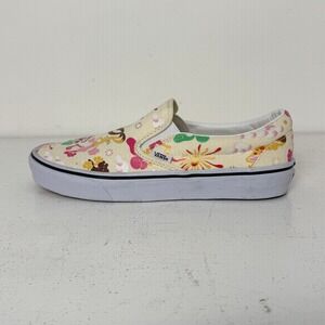 Vans Classic Slip-On Psychedelic Rabbit Mushroom Cream Mens 9 Womens 10.5